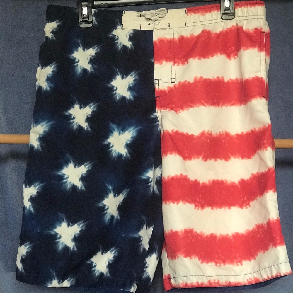 Water Color American Flag Swimsuit